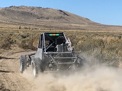 Off road racer at Fort Sage. (Marisa Williams, BLM)