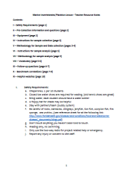 Marine Invertebrates and Plankton Teacher Resource Notes