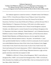 Settlement agreement in SUWA, et al. v. U.S. Department of the Interior, et al.