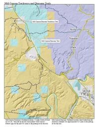A map of the Mill Canyon Trackway.